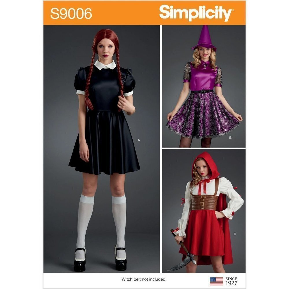 Simplicity Sewing Pattern 10724 9006 Misses Costume‎ Witch Size 14-22